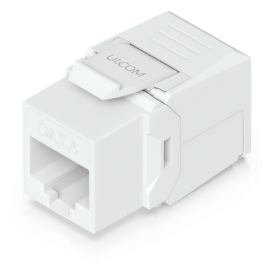 Keystone Jack Cat6 Tipo Toolless para Terminación sin Herramientas, Instalación Snap-In en Patch Panel, Paquete con 12 Piezas