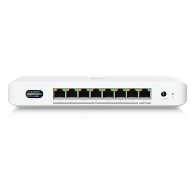 UniFi Device Bridge Switch (UDB-Switch) – Switch PoE+ Compacto con Puertos Multi-Gig (1 x 10 GbE y 7 x 2.5 GbE) y Enlace Inalámbrico WiFi 7 Integrado