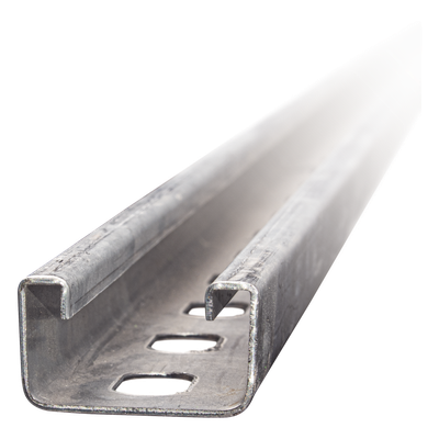 Unicanal perforado 4×2, 3000 mm, con acabado Electro Zinc