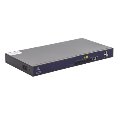 OLT de 4 puertos GPON con 4 puertos Uplink (2 puertos Gigabit Ethernet + 2 Puertos SFP+) , hasta 512 ONUS,