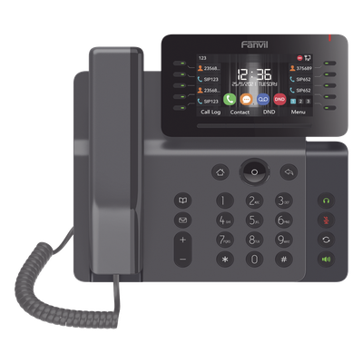 Teléfono IP Empresarial Esencial WiFi / Bluetooth, 20 líneas SIP, pantalla a color 4.3″ ajustable, PoE, puertos Gigabit, conferencia local de 6 vías.