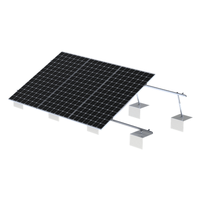 Sistema de Montaje Solar VEKTOR21 / Estructura Ajustable Aluminio AL6005-T5 / Patas Frontales y Ajustables / Ángulos 10°-30° / Torque 11-13 Nm