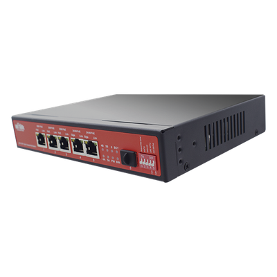 Controlador Solar de 15A con Switch PoE / 1 Puerto Gigabit PoE 802.3 bt / 2 Puertos PoE 802.3 af/at / 2 Puertos PoE Pasivo 24/48 Vcc / 1 Puerto SFP / No administrable