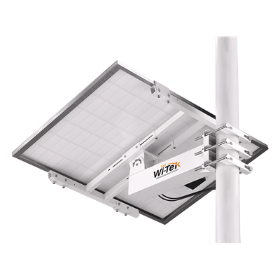 Soporte/Montaje para Panel Solar WI-BRKP133 para Postes / Estructura Galvanizada SGCC 2 mm / Ajuste Ángulo 0-75° / Compatible Postes Redondos 76-133 mm y Cuadrados 50-130 mm / Paneles hasta 900 mm Ancho y 35 mm Grosor / Resistente Corrosi&o