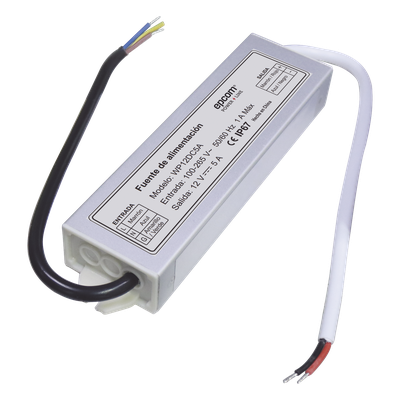 Fuente 12 V / 5 Amperes / Waterproof / Intemperie grado IP67