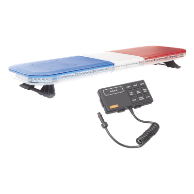 Barra de luces de 47″ rojo/azul, 88 LED, con control de tráfico en color rojo/azul, ideal para equipar unidades de seguridad pública