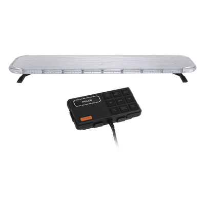Barra de luces LED de 46″ Rojo/Azul , De 132 LEDs, Controlador Incluido, Ideal para Equipar Unidades de Seguridad Publica