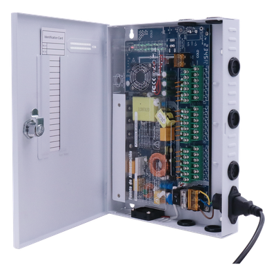 Fuente PREMIUM / 11-15 V / 18 canales / 20 A / Alta tecnología en seguridad / Doble ventilador / Hasta 1.8 Amperes por Salida / Filtro de ruido por canal / Diseño de alta gama.